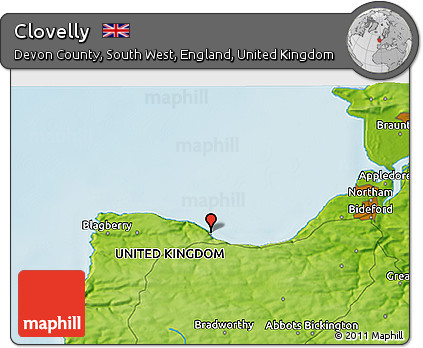 Physical 3D Map of Clovelly
