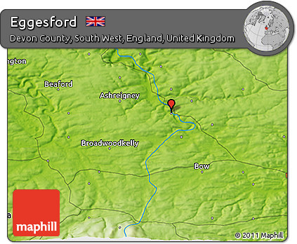 Physical 3D Map of Eggesford
