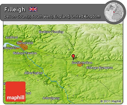 Physical 3D Map of Filleigh