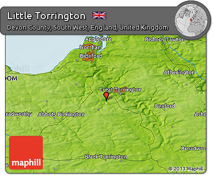 Physical 3D Map of Little Torrington