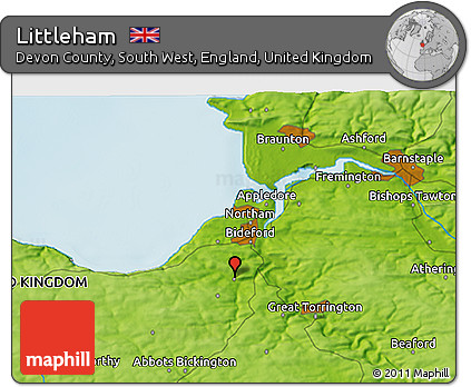 Physical 3D Map of Littleham