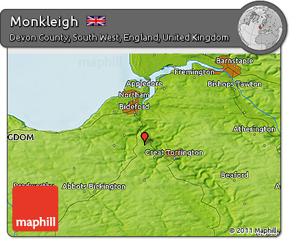 Physical 3D Map of Monkleigh