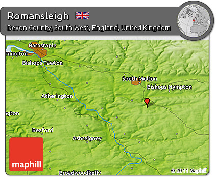 Physical 3D Map of Romansleigh