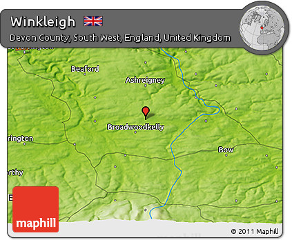 Physical 3D Map of Winkleigh