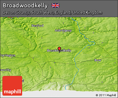Physical 3D Map of Broadwoodkelly
