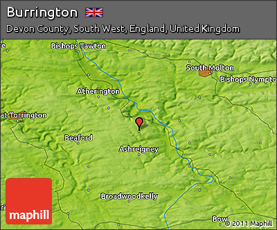 Physical 3D Map of Burrington