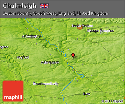 Physical 3D Map of Chulmleigh