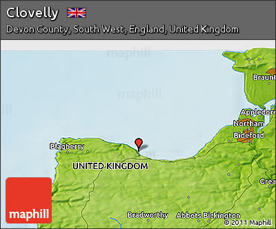 Physical 3D Map of Clovelly