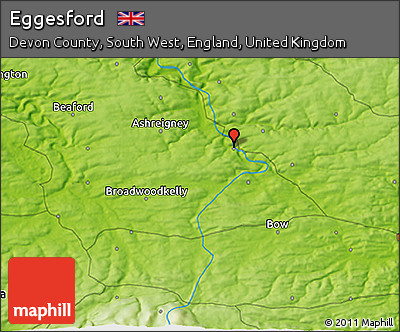 Physical 3D Map of Eggesford