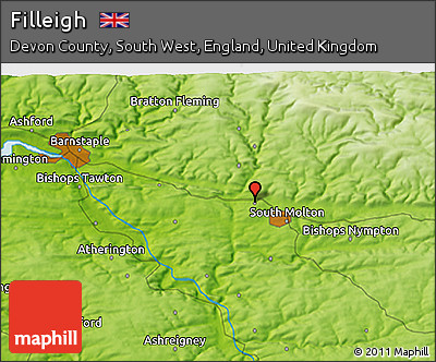 Physical 3D Map of Filleigh