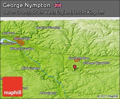 Physical 3D Map of George Nympton