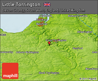 Physical 3D Map of Little Torrington