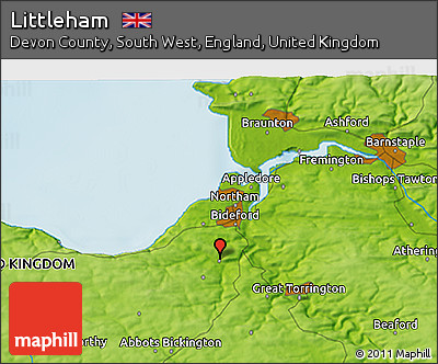 Physical 3D Map of Littleham