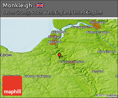 Physical 3D Map of Monkleigh