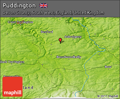 Physical 3D Map of Puddington