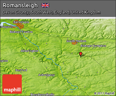Physical 3D Map of Romansleigh