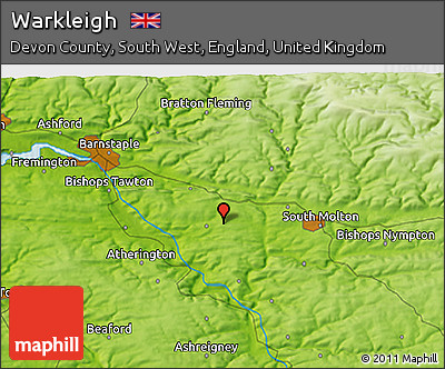 Physical 3D Map of Warkleigh