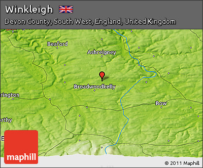 Physical 3D Map of Winkleigh