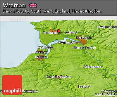 Physical 3D Map of Wrafton
