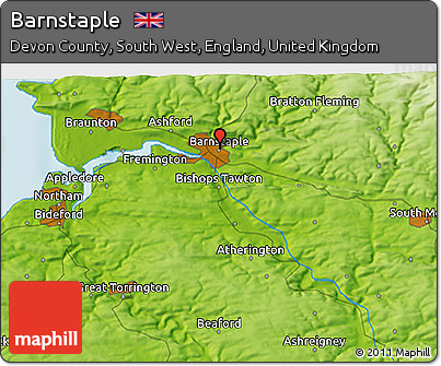 Physical 3D Map of Barnstaple
