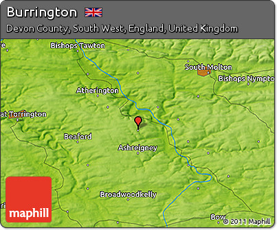 Physical 3D Map of Burrington