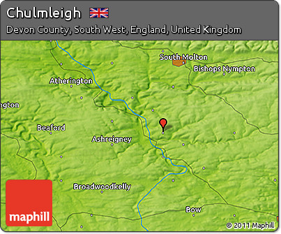 Physical 3D Map of Chulmleigh