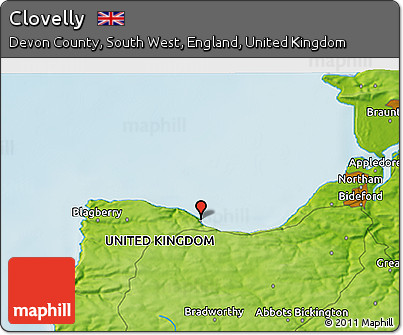 Physical 3D Map of Clovelly
