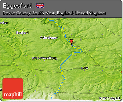 Physical 3D Map of Eggesford