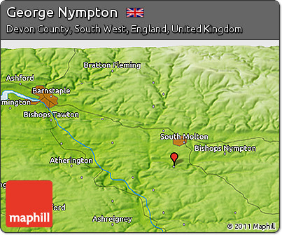 Physical 3D Map of George Nympton
