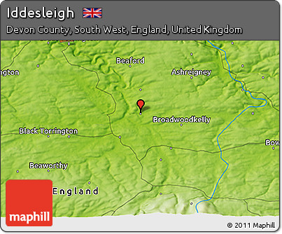 Physical 3D Map of Iddesleigh