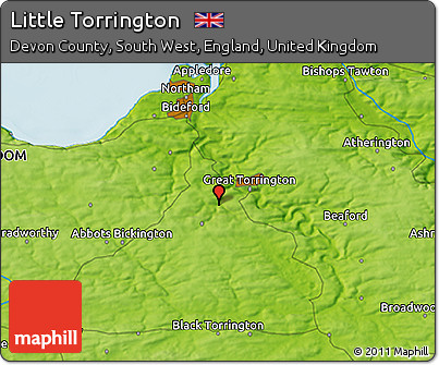 Physical 3D Map of Little Torrington
