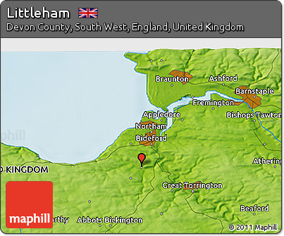 Physical 3D Map of Littleham