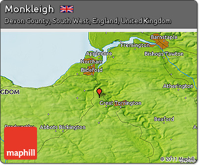 Physical 3D Map of Monkleigh