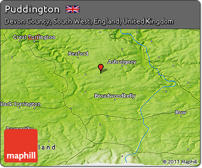 Physical 3D Map of Puddington