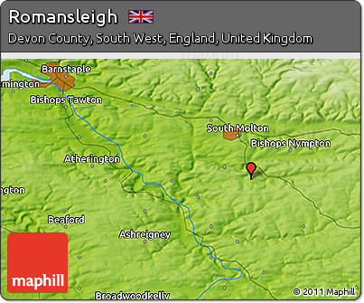 Physical 3D Map of Romansleigh