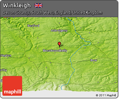 Physical 3D Map of Winkleigh