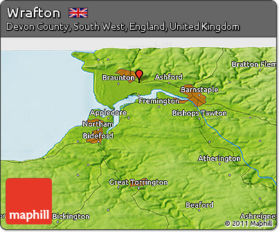 Physical 3D Map of Wrafton