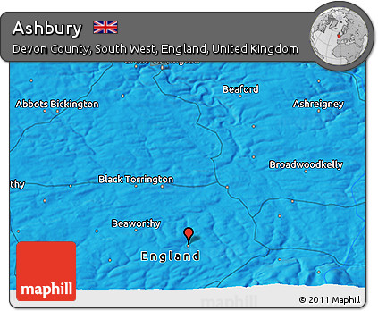 Political 3D Map of Ashbury