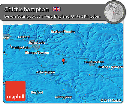 Political 3D Map of Chittlehampton