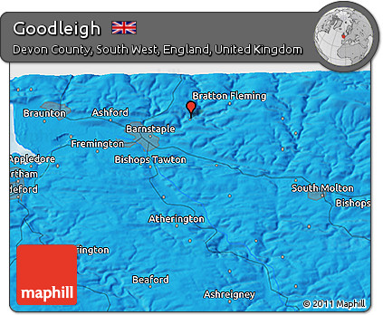Political 3D Map of Goodleigh