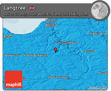 Political 3D Map of Langtree