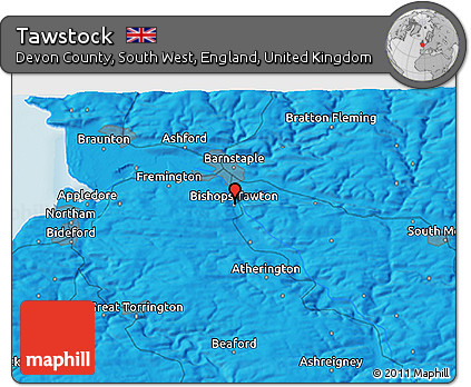 Political 3D Map of Tawstock