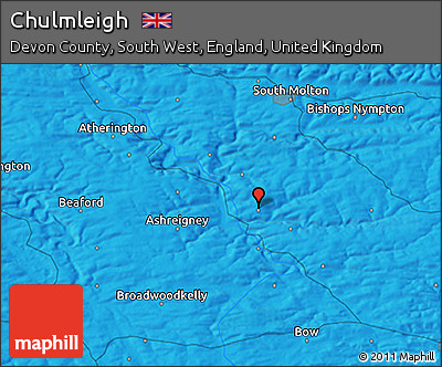 Political 3D Map of Chulmleigh
