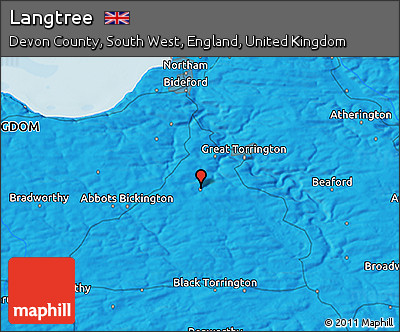 Political 3D Map of Langtree