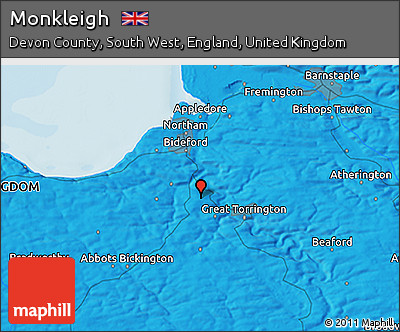 Political 3D Map of Monkleigh
