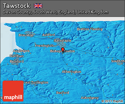 Political 3D Map of Tawstock