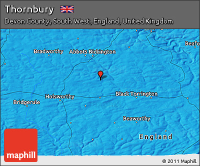 Political 3D Map of Thornbury