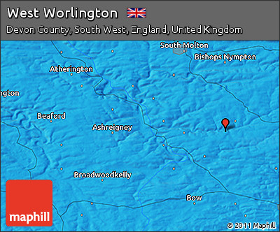 Political 3D Map of West Worlington