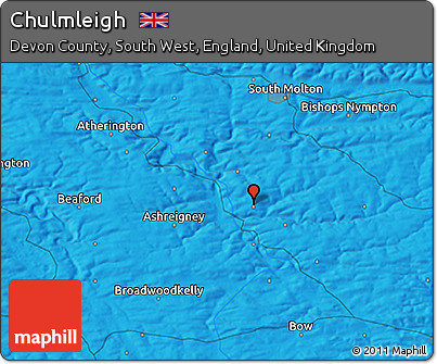 Political 3D Map of Chulmleigh