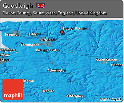 Political 3D Map of Goodleigh